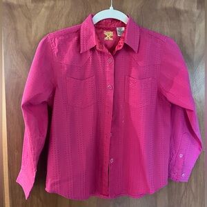 Wrangler Pink Button Down Shirt